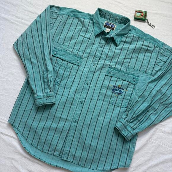 Vintage 80’s Bugle Boy Button Up Shirt - L - Picture 1 of 4